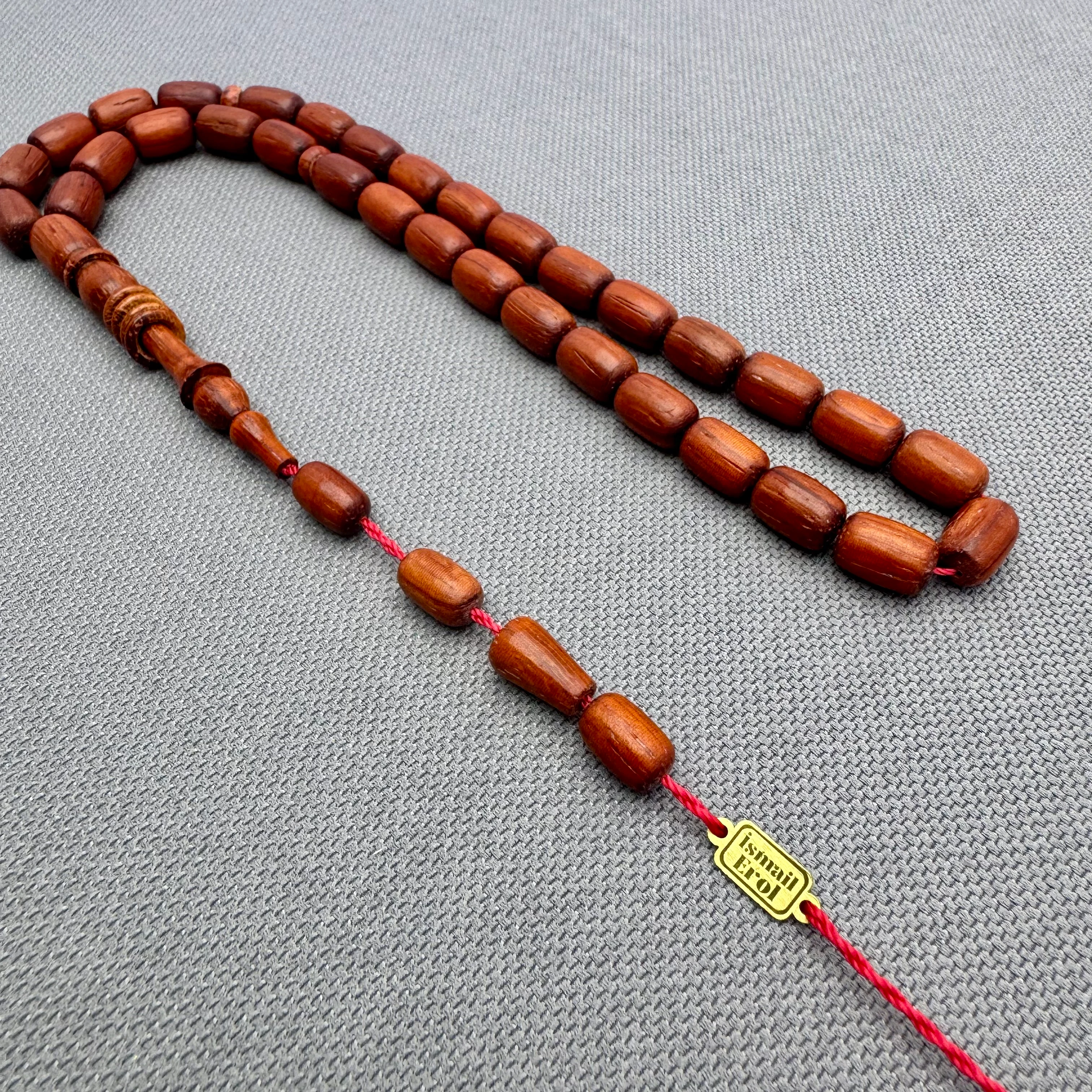 İsmail EROL Usta İşçilikli Özel Halkalı İmame Kan Ağacı Tespih